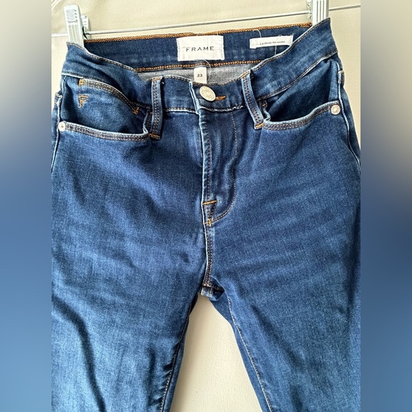 FRAME Le High Straight Dark Wash Jeans Women’s Size 23 - Picture 3 of 8